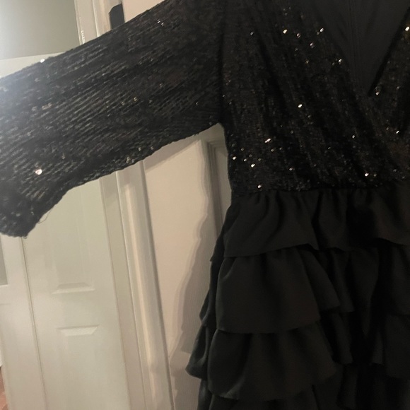 Wayward Fancies Sequined Crepe Ruffle Tier Dress - Never Worn! No tags. - Picture 9 of 11